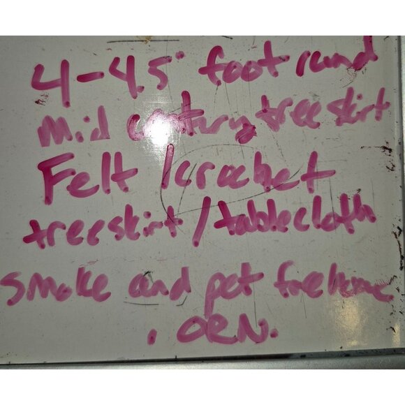 Vintage  Mcm Round Nativity Scene Blanket Tree Skirt Fringe Red Border - Picture 9 of 9